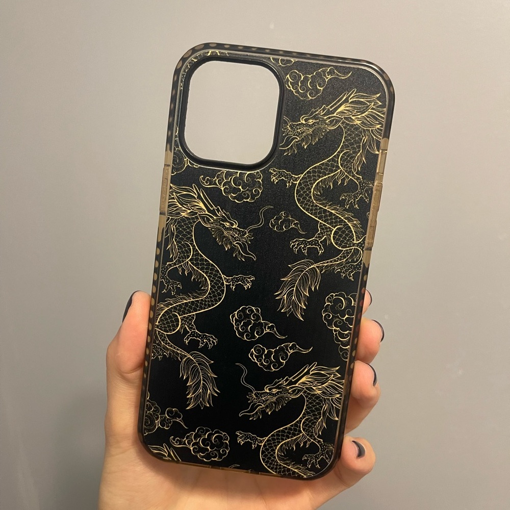 iPhone 12 Pro Max Dragon Black Phone Case